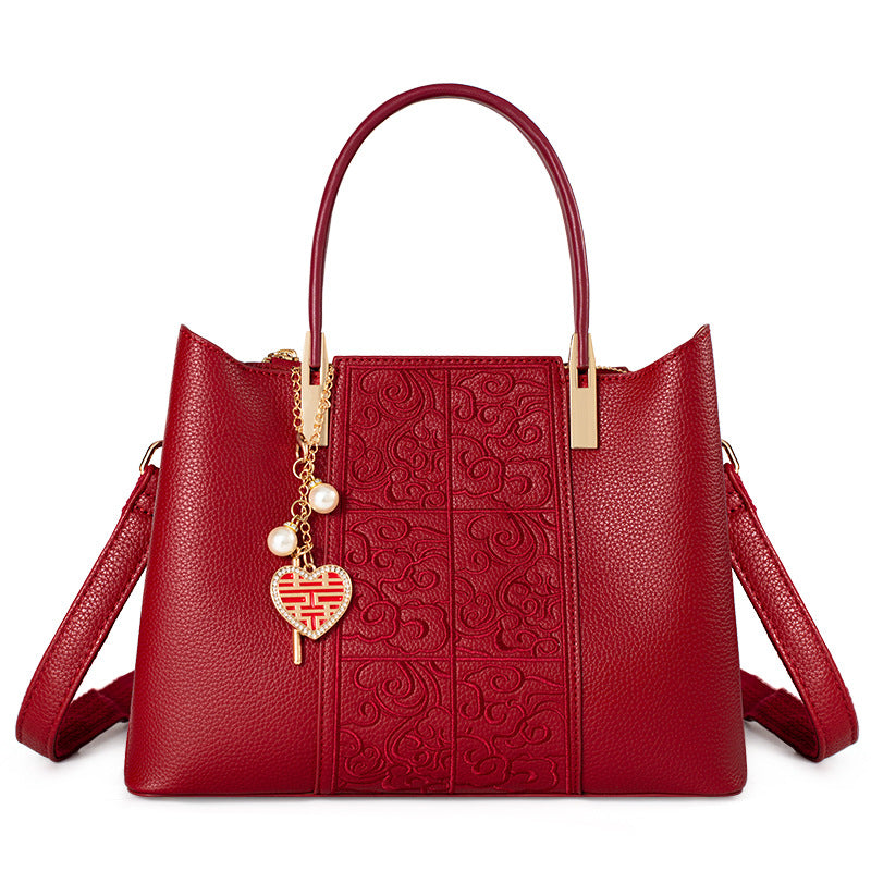 The Crimson Artifact | Embroidered High-Capacity Monolith Tote 🧧✨
