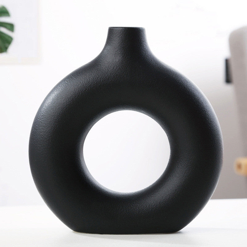 🏺 The Sculpt-Void: New Style Biscuit Frosted Particle Vase