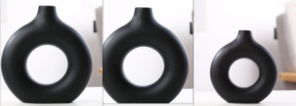 🏺 The Sculpt-Void: New Style Biscuit Frosted Particle Vase