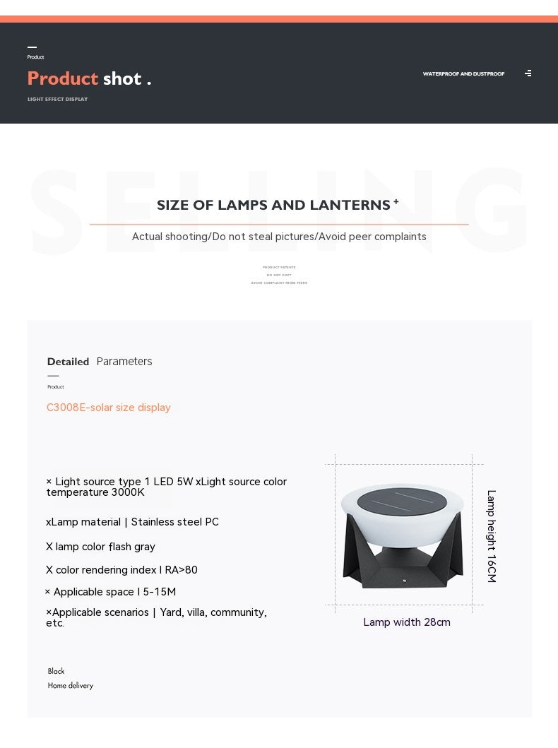 The Solar Pillar Lamp | Sustainable Zen ☀ 🛋