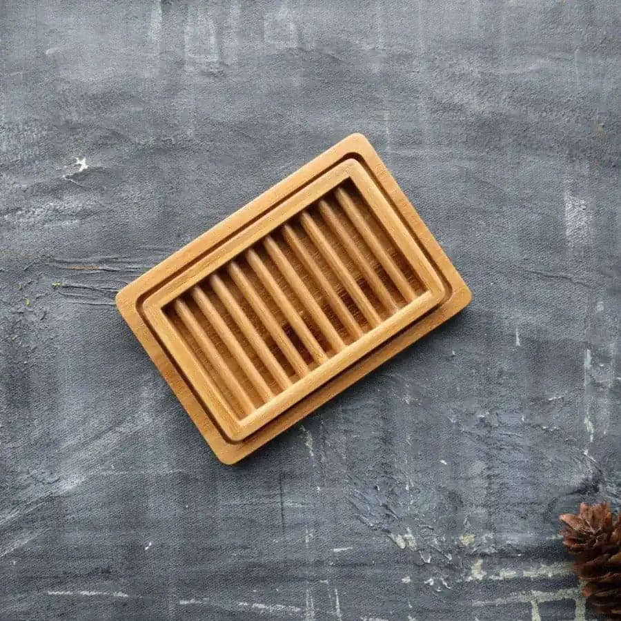 🎋 Porte-savon en bambou à double couche