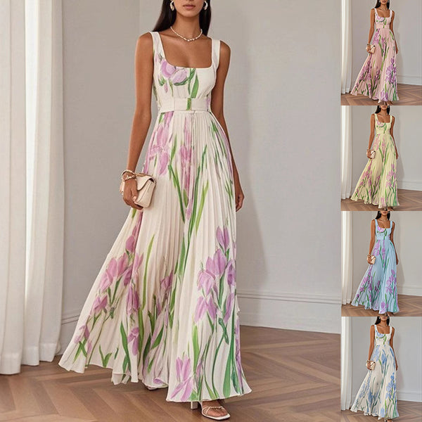 The Ethereal Flora | Pleated A-Line Summer Midi 🌸✨