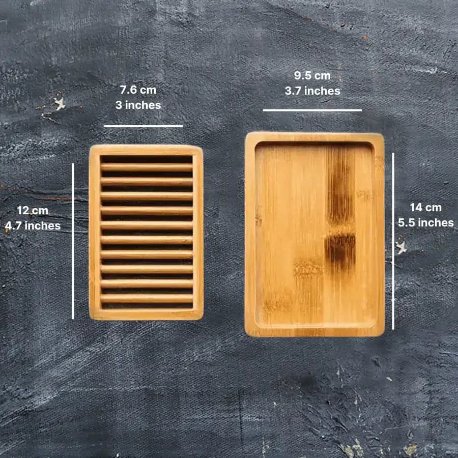 🎋 Porte-savon en bambou à double couche