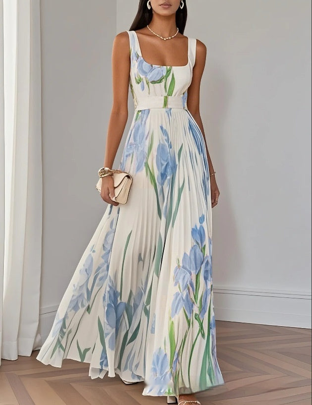 The Ethereal Flora | Pleated A-Line Summer Midi 🌸✨
