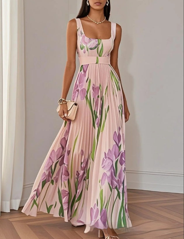 The Ethereal Flora | Pleated A-Line Summer Midi 🌸✨