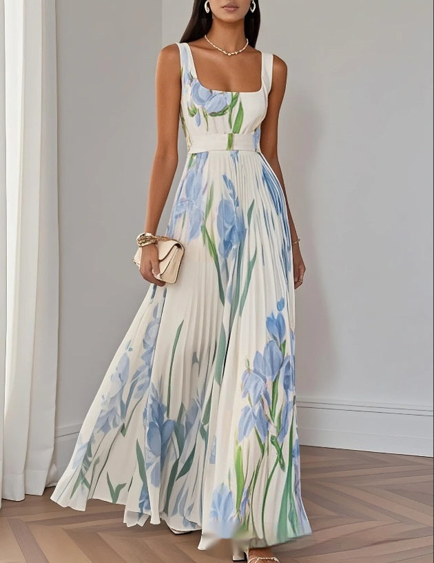 The Ethereal Flora | Pleated A-Line Summer Midi 🌸✨