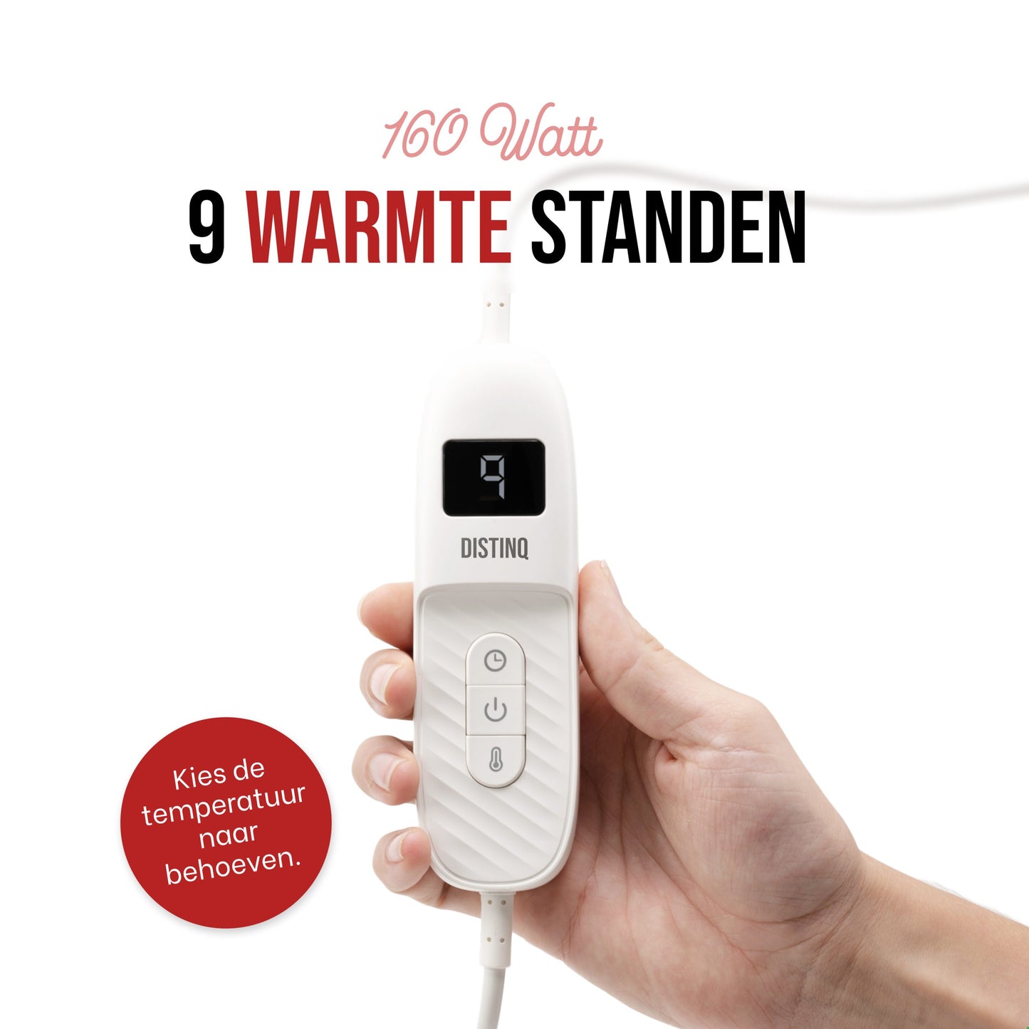 DistinQ Electric Blanket XL 180/160cm Beige