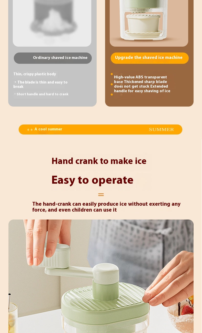 The Glacé Flow | Artisanal Manual Ice Crusher & Slush Instrument 🍧