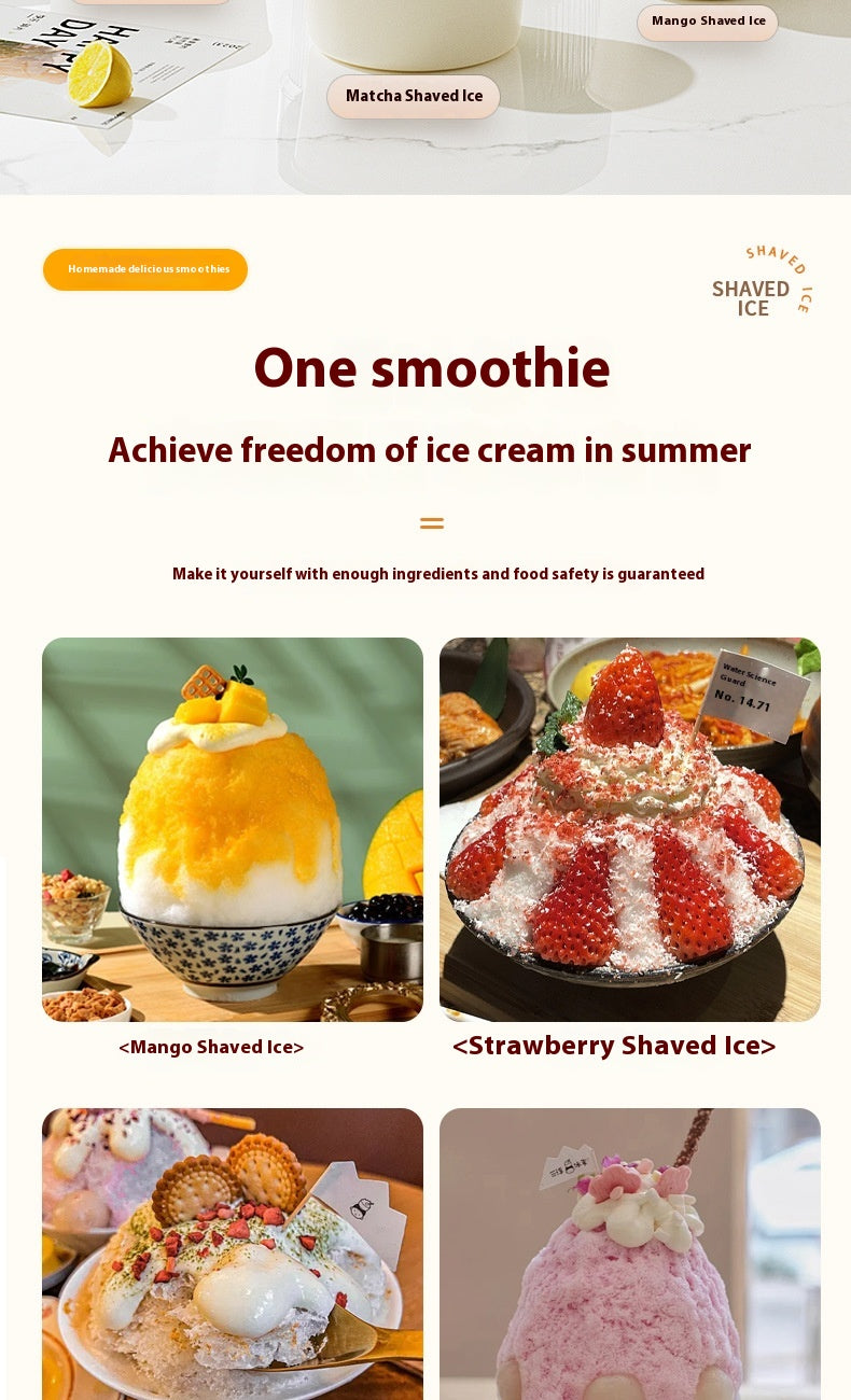 The Glacé Flow | Artisanal Manual Ice Crusher & Slush Instrument 🍧