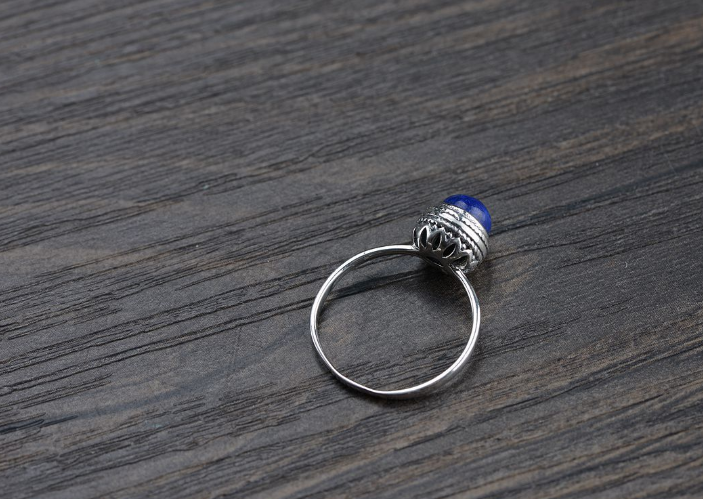 The Celestial Anchor | S925 Sterling Silver Lapis Lazuli Ring 🌌