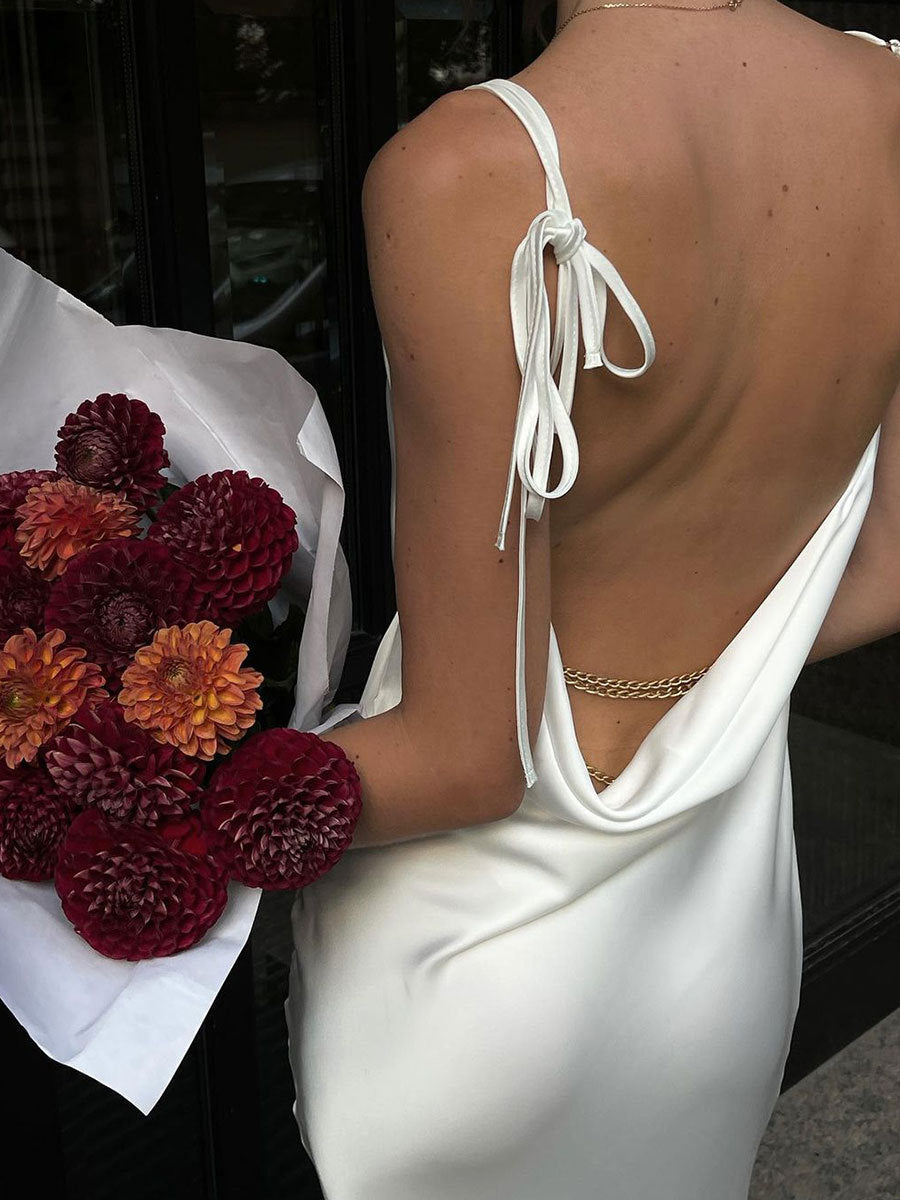 The Verdant Breath | Open-Back Slip Dress 🌿✨