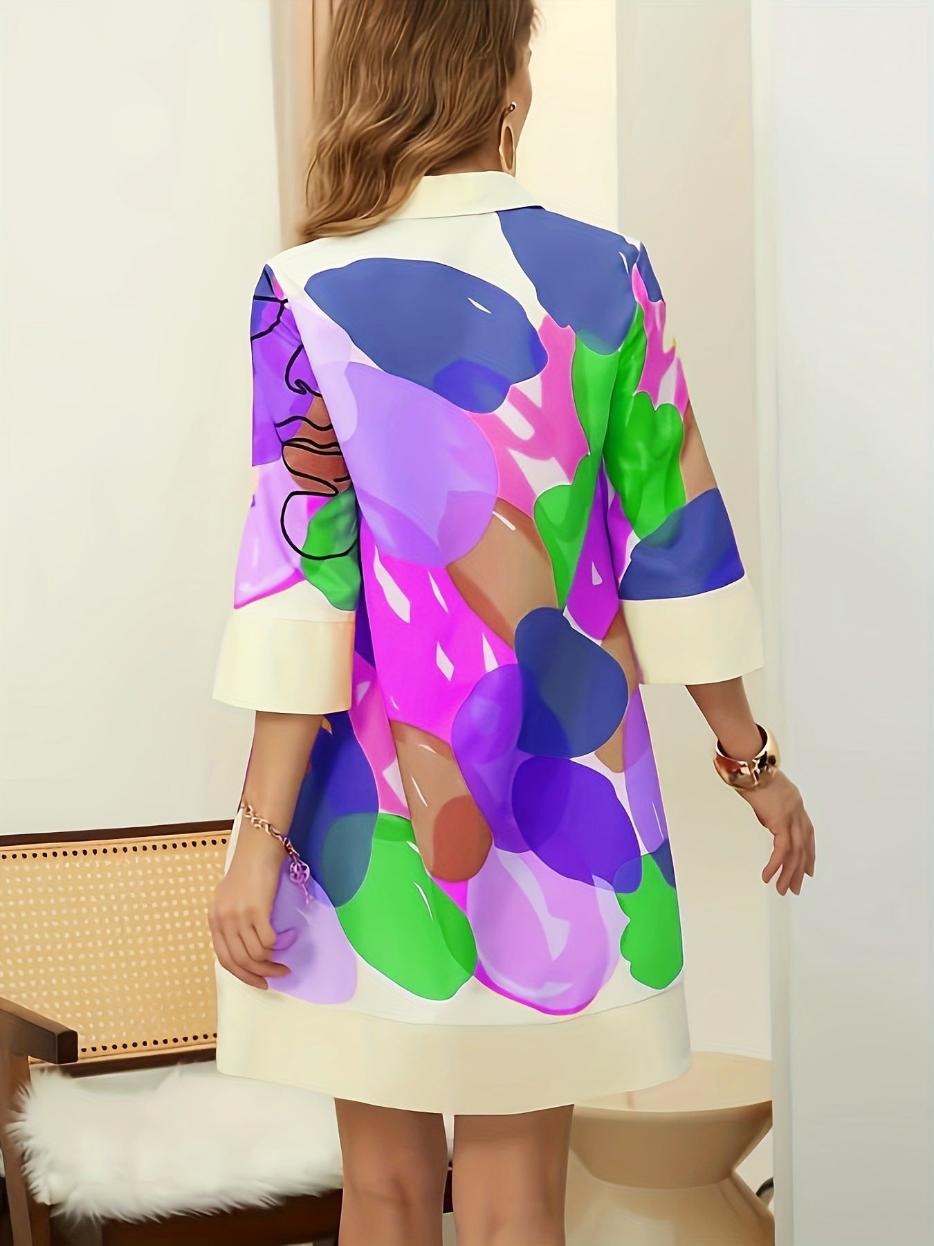 The Chromatism Canvas | Abstract Expressionist Shiftdress 🎨✨