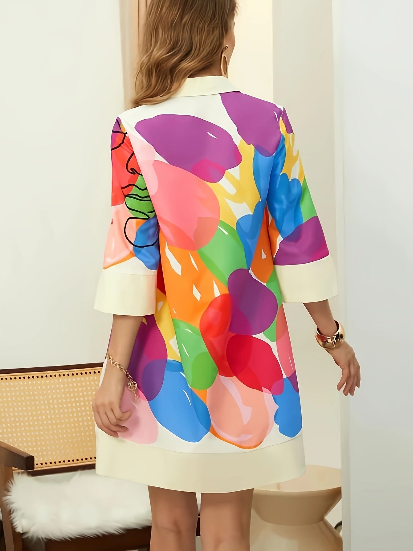The Chromatism Canvas | Abstract Expressionist Shiftdress 🎨✨