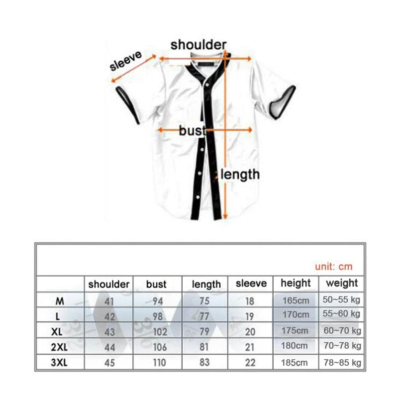 3D Short Sleeve T shirt Men Baseball Jersey Sport Slim Fit V Neck T-shirts Casual Streetwear Trendy Style-1