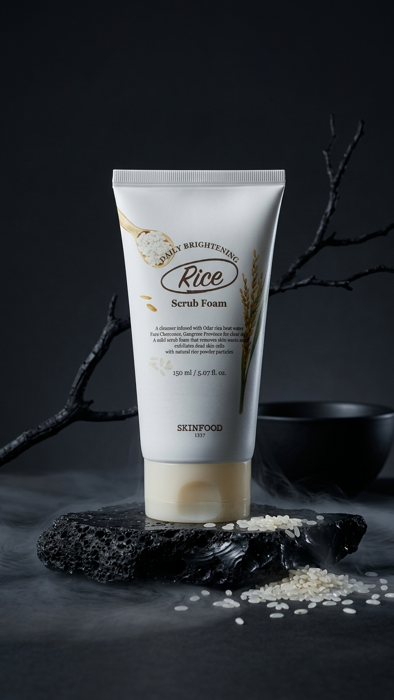 SKINFOOD Rice Daily Brightening Scrub Foam (150ml)🌾 ₊˚✧ ﾟ
