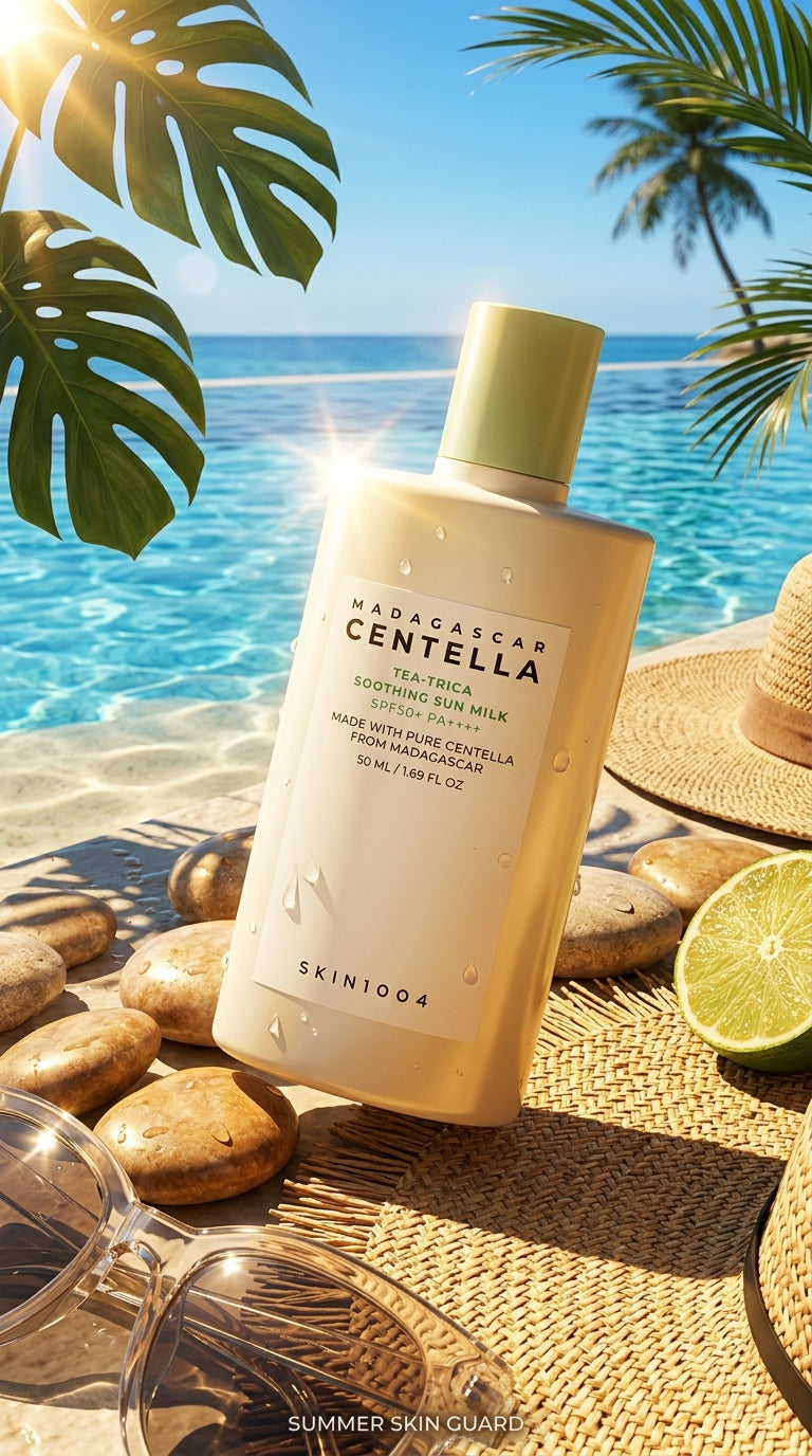 SKIN1004 MADAGASCAR CENTELLA TEA-TRICA SOOTHING SUN MILK SPF 50+ PA++++ 50ml 🧴☀️🛡️