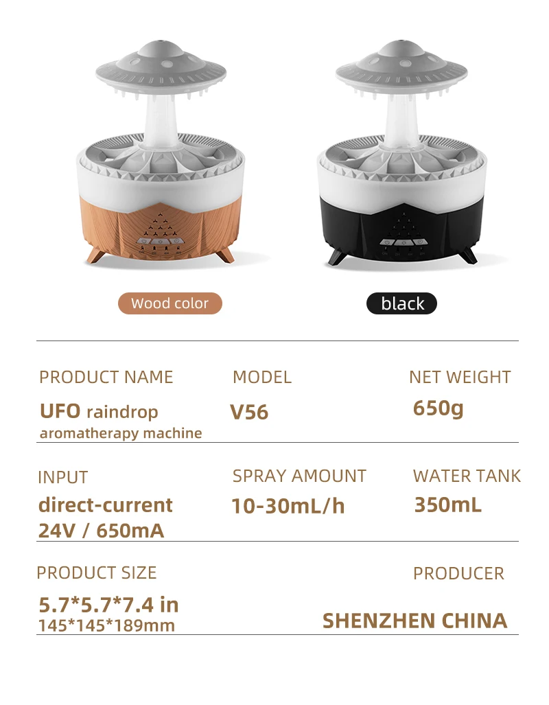✨ L’Aetheria : Humidificateur pluie céleste UFO