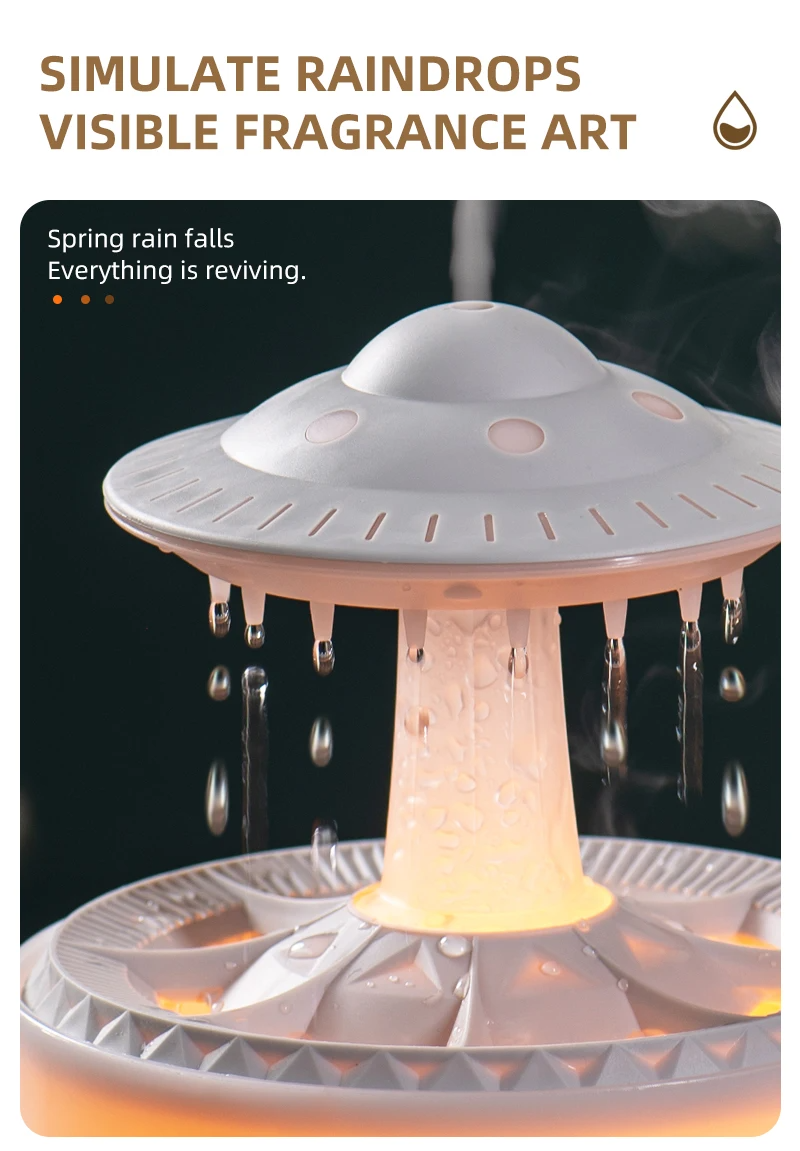 ✨ L’Aetheria : Humidificateur pluie céleste UFO