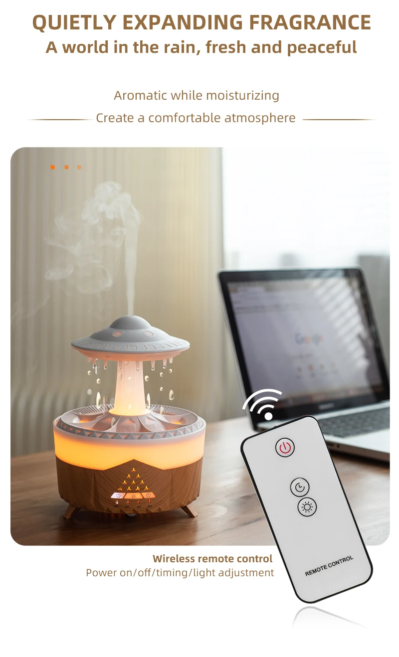 ✨ L’Aetheria : Humidificateur pluie céleste UFO