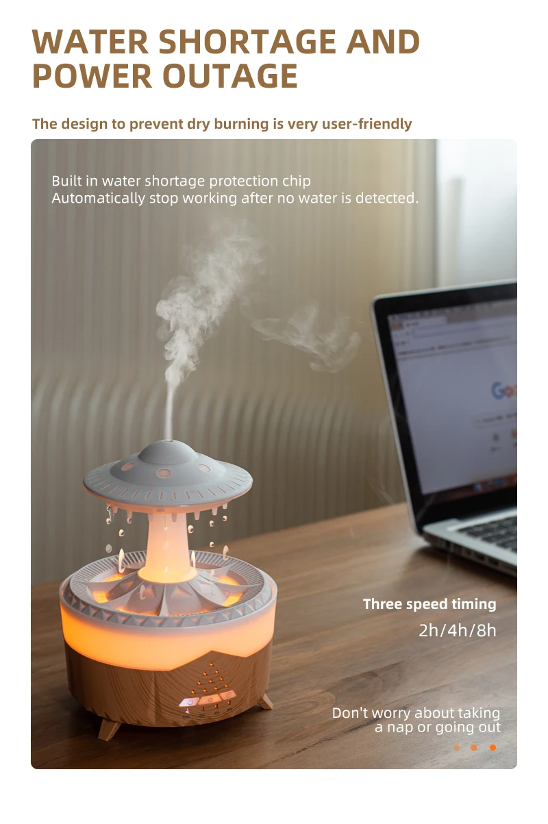 ✨ L’Aetheria : Humidificateur pluie céleste UFO