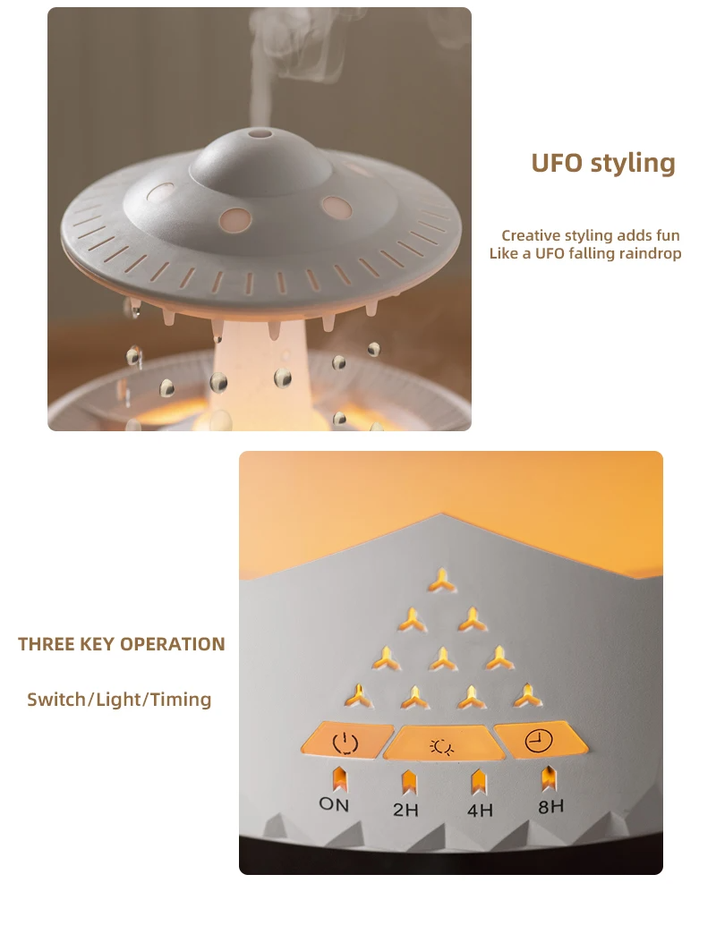 ✨ L’Aetheria : Humidificateur pluie céleste UFO
