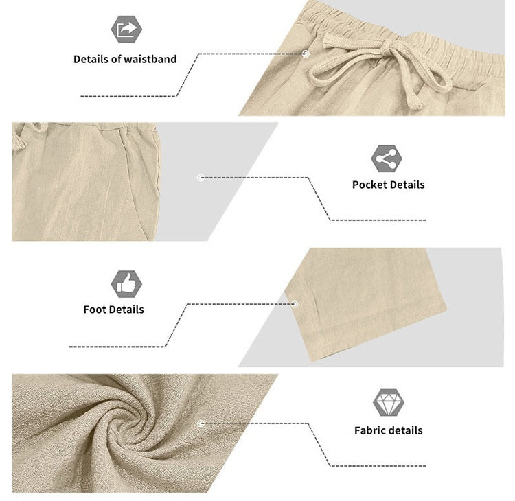 🌬️ The Nomad-Suite: Men’s Breathable V-Neck Linen Set